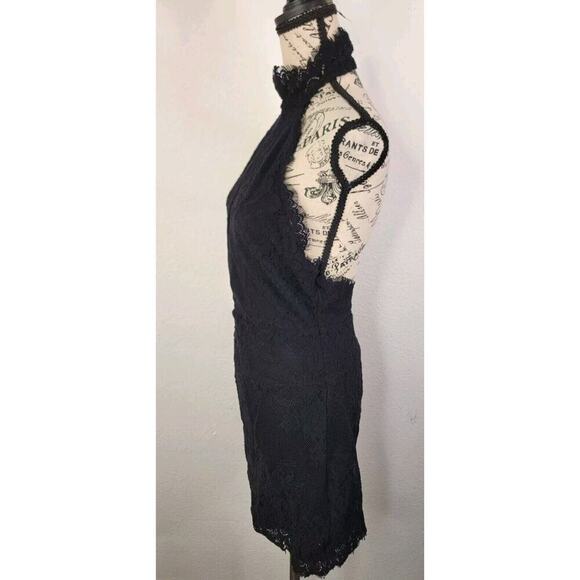 Free People Mini Dress M Harper Lace Halter Open Back OB915841 black Womens - Picture 5 of 15